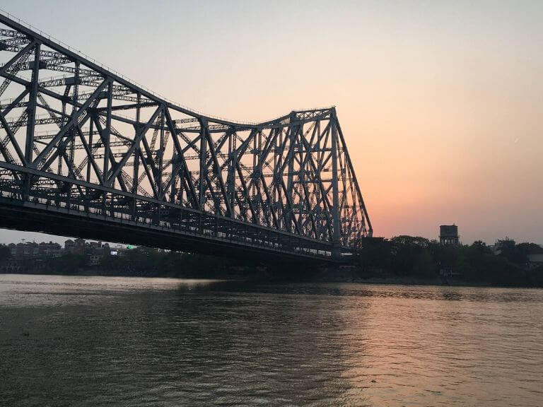 Howrah Bridge during sunset
