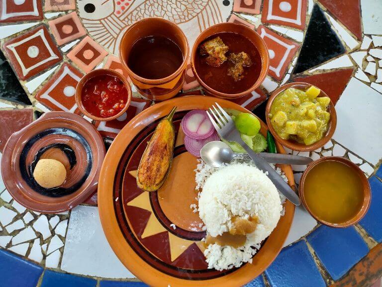 Mutton Meal, Ghore Baire Restaurant, Shantiniketan