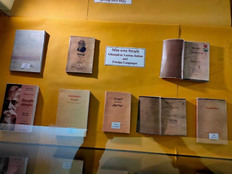 Noble winning book Gitanjali in multiple Languages, Rabindra Bhawan Museum, Shantiniketan