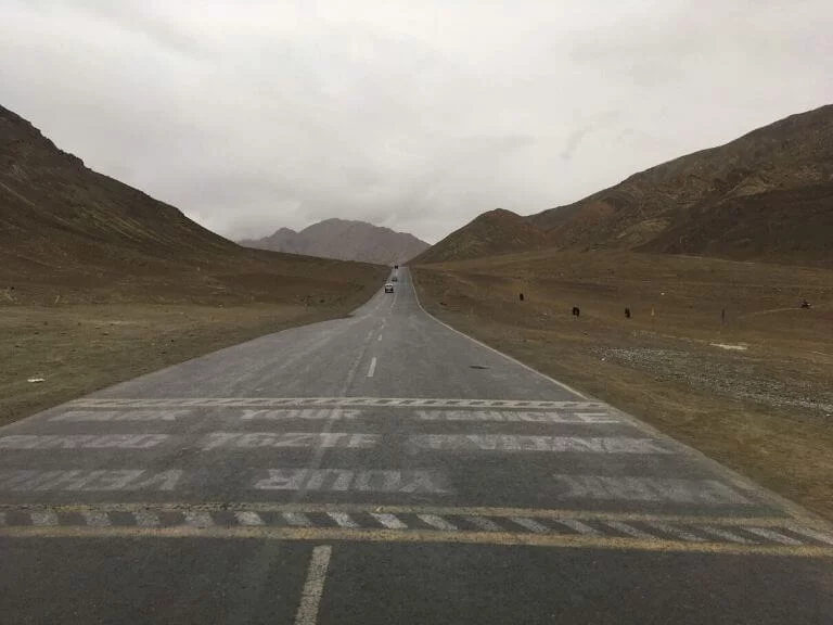 Famous Magnetic Hill stretch, Ladakh