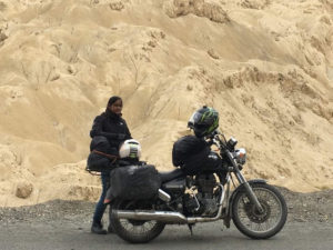 My Wife (Pillion) near Lamayuru