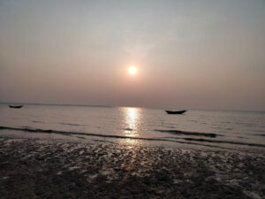 Sunset in Mousuni Island Beach